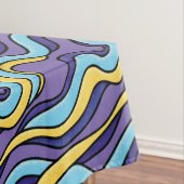 Farbenfrohe Wellenmuster Funky Retro Modernes Abst Tischdecke (Beispiel)