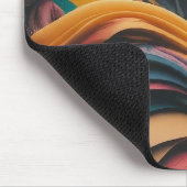 Farbenfrohe Wellenmuster Mousepad (Ecke)