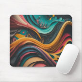 Farbenfrohe Wellenmuster Mousepad (Mit Mouse)