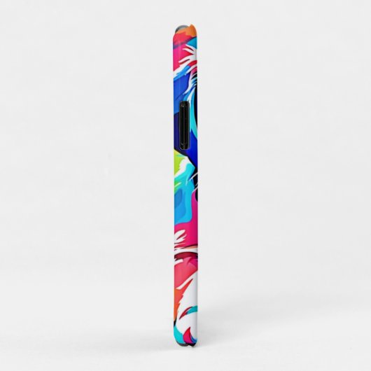 Farbenfrohe Welpenkunst Case-Mate iPhone Hülle (Hinten/Rechts)