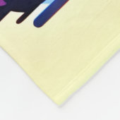 Farbenfrohe Welpenkunst Fleecedecke (Ecke)