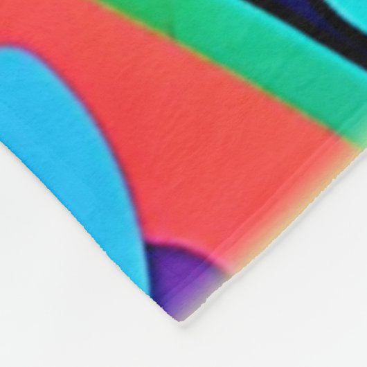 Farbenfrohe Welpenkunst Fleecedecke (Ecke)