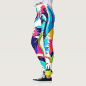 Farbenfrohe Welpenkunst Leggings (Links)