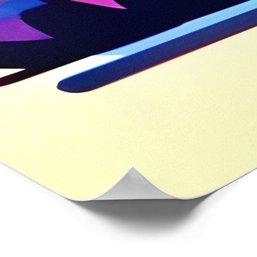 Farbenfrohe Welpenkunst Poster (Ecke)