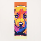 Farbenfrohe Welpenkunst Yogamatte (Vorderseite)