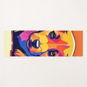 Farbenfrohe Welpenkunst Yogamatte (Vorderseite (Horizontal))
