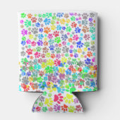 Farbenfrohe Welpenmuster Dosenkühler (Rückseite)