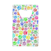 Farbenfrohe Welpenmuster Geldbeutel Flaschenöffner (Vorderseite)