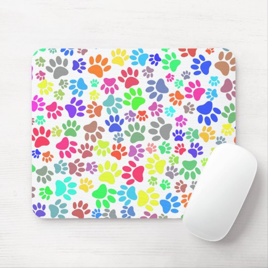 Farbenfrohe Welpenmuster Mousepad (Mit Mouse)