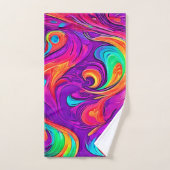 Farbenfrohe Welt: Blühende Muster Badhandtuch Set (Handtuch)