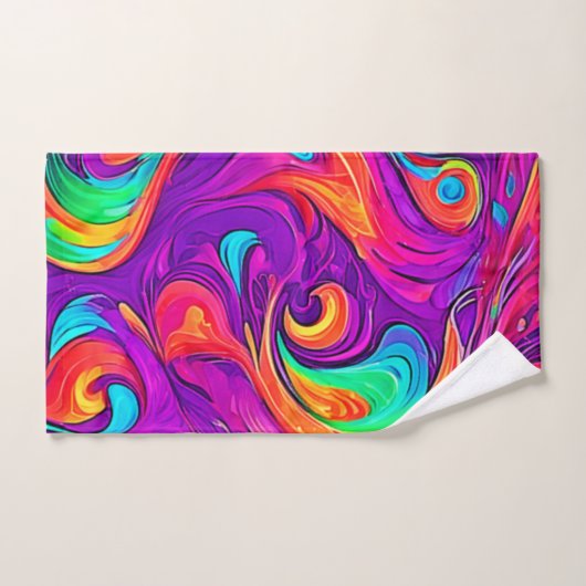 Farbenfrohe Welt: Blühende Muster Badhandtuch Set (Handtuch)