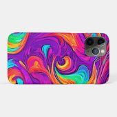 Farbenfrohe Welt: Blühende Muster Case-Mate iPhone Hülle (Rückseite (Horizontal))