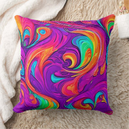 Farbenfrohe Welt: Blühende Muster Kissen