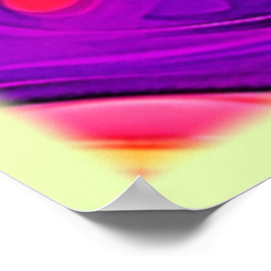 Farbenfrohe Welt: Blühende Muster Poster (Ecke)