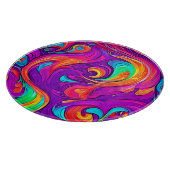 Farbenfrohe Welt: Blühende Muster Schneidebrett (Ecke)