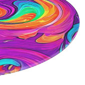 Farbenfrohe Welt: Blühende Muster Schneidebrett (Ecke)