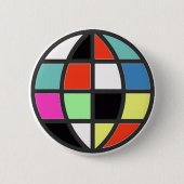 farbenfrohe Welt Button (Vorderseite)