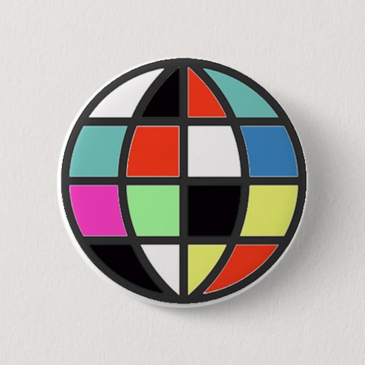 farbenfrohe Welt Button (Vorderseite)