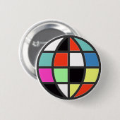 farbenfrohe Welt Button (Vorne & Hinten)