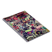 Farbenfrohe Welt der Aufkleber Notizblock (Rechte Seite)