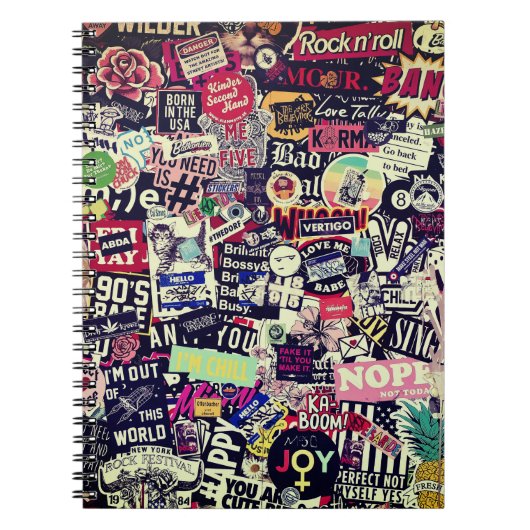 Farbenfrohe Welt der Aufkleber Notizblock (Vorderseite)