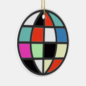 farbenfrohe Welt Keramik Ornament (Rechts)