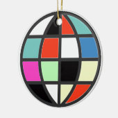farbenfrohe Welt Keramik Ornament (Links)