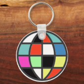 farbenfrohe Welt Schlüsselanhänger (Vorderseite)