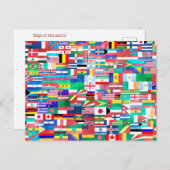 Farbenfrohe Weltflaggen Postkarte (Vorne/Hinten)