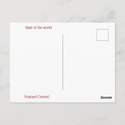 Farbenfrohe Weltflaggen Postkarte (Rückseite)