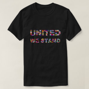 Farbenfrohe Weltflaggen vereint T - Shirt