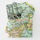 Farbenfrohe Weltkarte Pirate Schatzkarte Geschenkpapier Set (Beispiel)