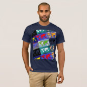 farbenfrohe Weltkarten T-Shirt (Vorne ganz)
