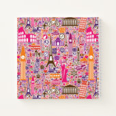 Farbenfrohe Weltmuster Notizblock (Rückseite)