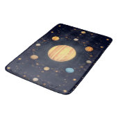 Farbenfrohe Weltraumdarstellung Badematte (Schrägansicht)