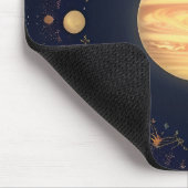 Farbenfrohe Weltraumdarstellung Mousepad (Ecke)
