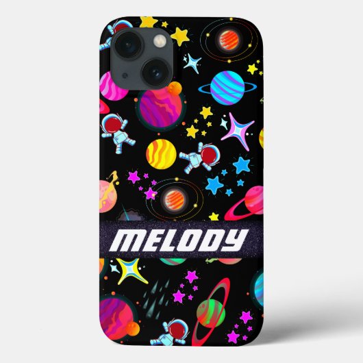 farbenfrohe Weltraumplaneten, Galaxie-Sternenmuste Case-Mate iPhone Hülle (Rückseite)