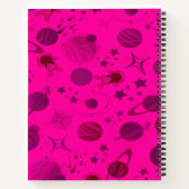 farbenfrohe Weltraumplaneten, Galaxie-Sternenmuste Notizblock (Rückseite)