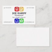 Farbenfrohe Werkzeuge und Zuhause AN-Builder Visitenkarte (Vorne/Hinten)