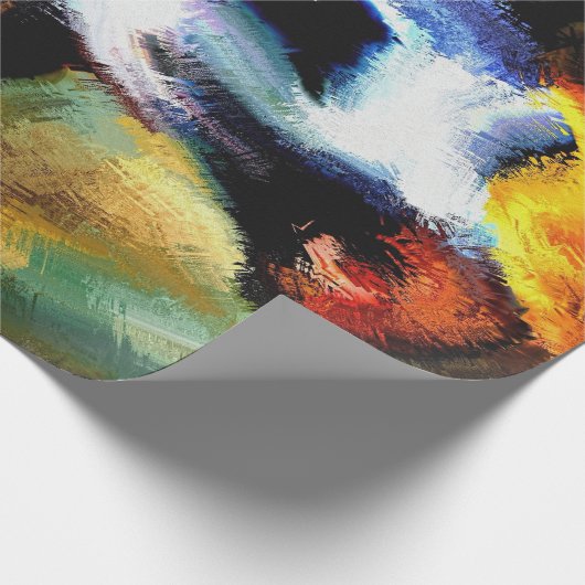 Farbenfrohe Western-Performance-Pferd Geschenkpapier (Ecke)