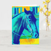 Farbenfrohe Western Pferde Jede Anlässe Karte (Gelbe Blume)