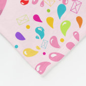 Farbenfrohe Whale-Monogramm-Muster Fleecedecke (Ecke)