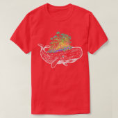 Farbenfrohe Whalinsel Regenbogenwälder Kunst T-Shirt (Design vorne)