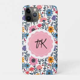 Farbenfrohe Whimsical Folklorele Mit Monogramm Case-Mate iPhone Hülle