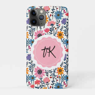 Farbenfrohe Whimsical Folklorele Mit Monogramm Case-Mate iPhone Hülle