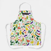 Farbenfrohe Whimsical Frucht & Veggies Koch nach M Schürze (Vorderseite)