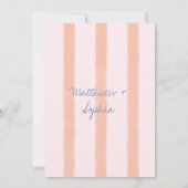 Farbenfrohe whimsical Hand geschrieben Hochzeit Einladung (Rückseite)