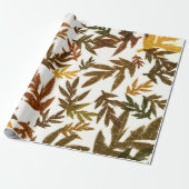 Farbenfrohe Whimsical Herbst Herbst Rustikale Blät Geschenkpapier (Ungerollt)