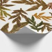 Farbenfrohe Whimsical Herbst Herbst Rustikale Blät Geschenkpapier (Ecke)