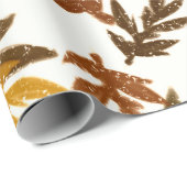 Farbenfrohe Whimsical Herbst Herbst Rustikale Blät Geschenkpapier (Rolleneckpunkt)